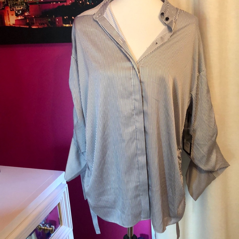Cutest Brand New with Tags Trouve Stripe Satin Top